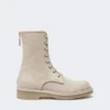 Combatstøvler i ren kashmir, beige Combatstøvler i ren kashmir, beige