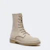 Combatstøvler i ren kashmir, beige Combatstøvler i ren kashmir, beige