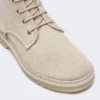 Combatstøvler i ren kashmir, beige Combatstøvler i ren kashmir, beige