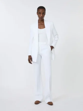 Crepe-canvasbukser i slim fit, optisk hvid Crepe-canvasbukser i slim fit, optisk hvid