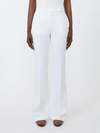 Crepe-canvasbukser i slim fit, optisk hvid Crepe-canvasbukser i slim fit, optisk hvid