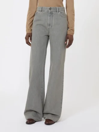 Denimbukser med lige ben, sort
