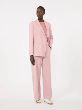 Dobbeltknappet blazer i stretchuld, antikrosa