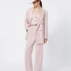 Bukser i uld, mohair og silke, beige-rosa Bukser i uld, mohair og silke, beige-rosa