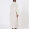 Dobbeltknappet overfrakke i fil coupa-jacquard, sand Dobbeltknappet overfrakke i fil coupa-jacquard, sand