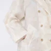Dobbeltknappet overfrakke i fil coupa-jacquard, sand Dobbeltknappet overfrakke i fil coupa-jacquard, sand