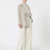 Dobbeltknappet peacoat i kashmir, sand Dobbeltknappet peacoat i kashmir, sand