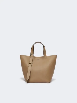 Ekstra lille Archetipo-taske i læder, mudder