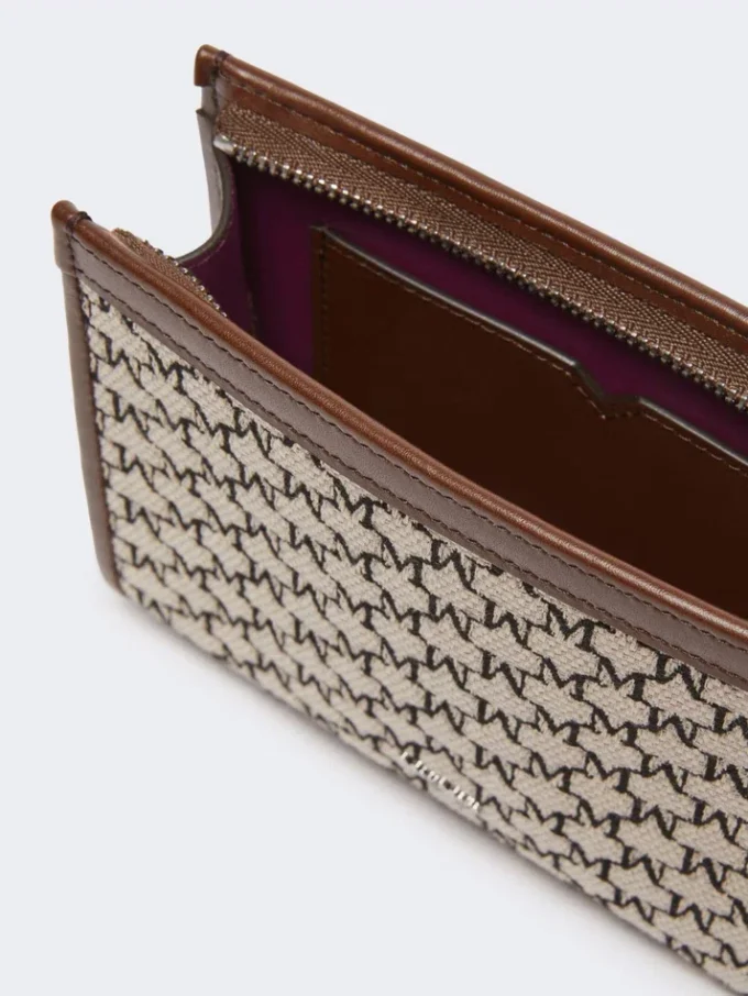 Ekstra lille taske i bomuldsjacquard, sort Ekstra lille taske i bomuldsjacquard, sort