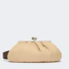 Ekstra stor, polstret pasticcino-taske i teknisk gabardine, beige