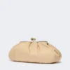 Ekstra stor, polstret pasticcino-taske i teknisk gabardine, beige