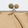 Ekstra stor, polstret pasticcino-taske i teknisk gabardine, beige