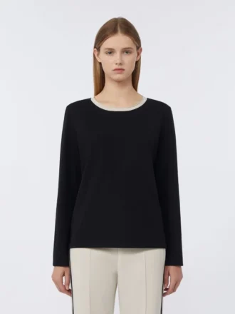 Enkel jersey-T-shirt, sort