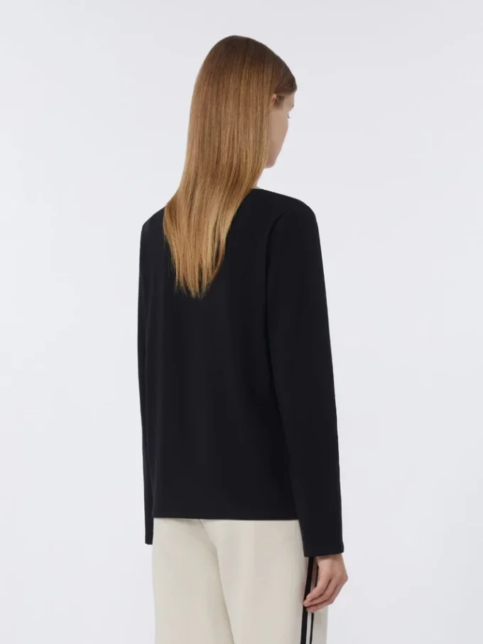 Enkel jersey-T-shirt, sort Enkel jersey-T-shirt, sort