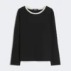 Enkel jersey-T-shirt, sort Enkel jersey-T-shirt, sort