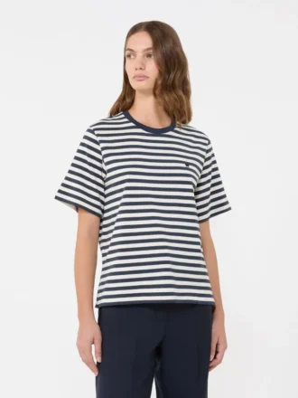 Enkel T-shirt i bomuld, ecru