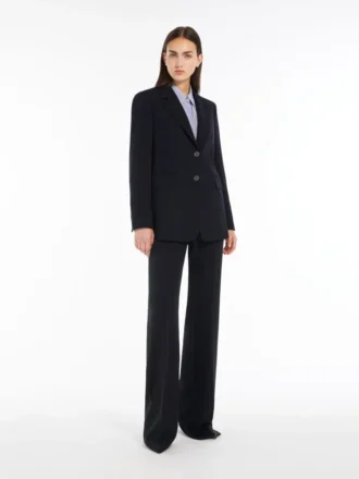 Enkeltradet cady-blazer, marineblå Enkeltradet cady-blazer, marineblå