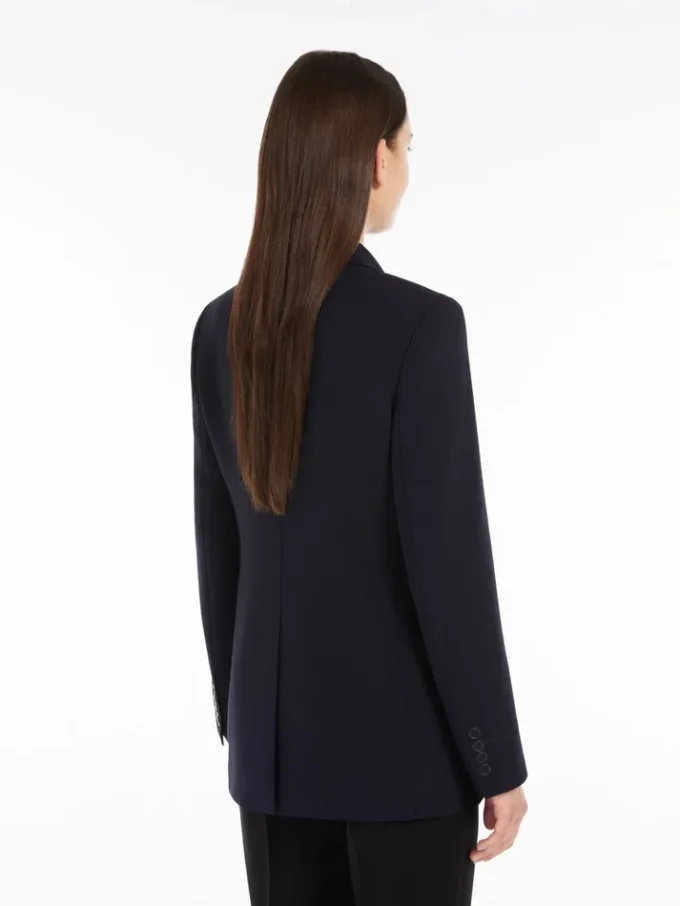 Enkeltradet cady-blazer, marineblå Enkeltradet cady-blazer, marineblå