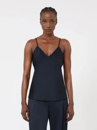Envers satin camisole-top, midnatsblå