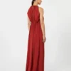 Faldende jumpsuit i envers-satin, rød Faldende jumpsuit i envers-satin, rød