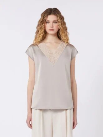 Feminin satintop, nude