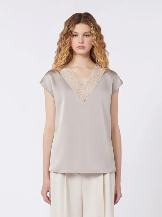 Feminin satintop, nude Feminin satintop, nude