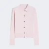Feminint uldcardigan, lyserødt Feminint uldcardigan, lyserødt
