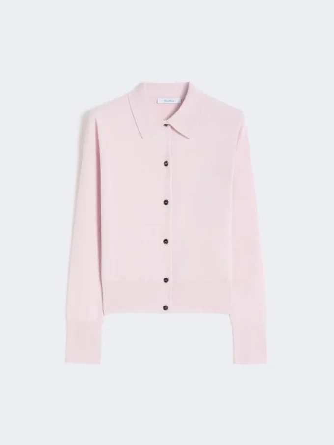 Feminint uldcardigan, lyserødt Feminint uldcardigan, lyserødt