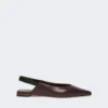 Flade slingbacks i nappalæder, bordeaux Flade slingbacks i nappalæder, bordeaux