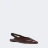 Flade slingbacks i nappalæder, bordeaux Flade slingbacks i nappalæder, bordeaux