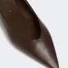 Flade slingbacks i nappalæder, bordeaux Flade slingbacks i nappalæder, bordeaux