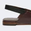 Flade slingbacks i nappalæder, bordeaux Flade slingbacks i nappalæder, bordeaux