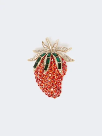 Glasbroche, rød Glasbroche, rød