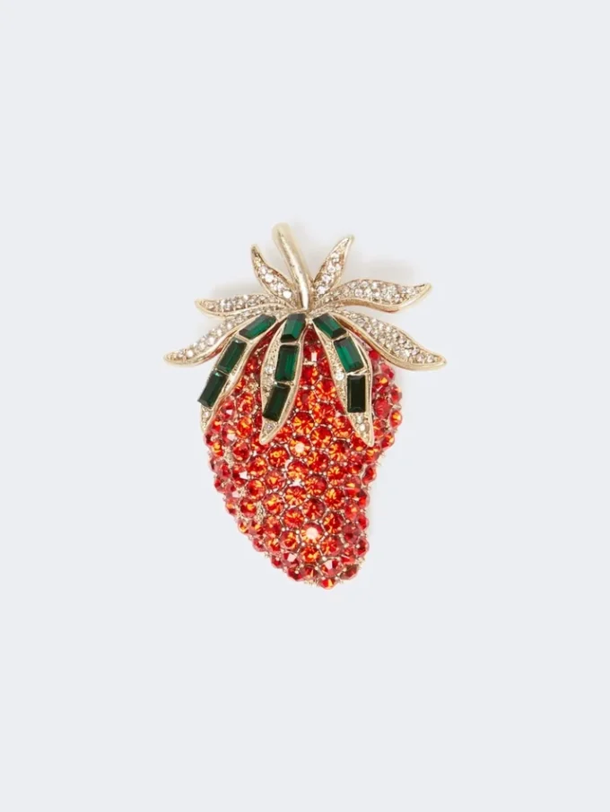 Glasbroche, rød Glasbroche, rød