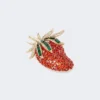 Glasbroche, rød Glasbroche, rød