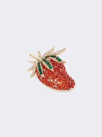 Glasbroche, rød Glasbroche, rød