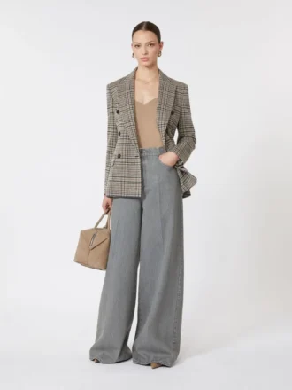 Jacquard-jerseyblazer, sortgrå Jacquard-jerseyblazer, sortgrå