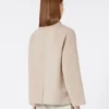 Jakke i bredvævet uld, beige-rosa Jakke i bredvævet uld, beige-rosa