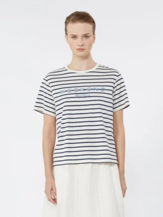Jersey-T-shirt med grafik, marineblå