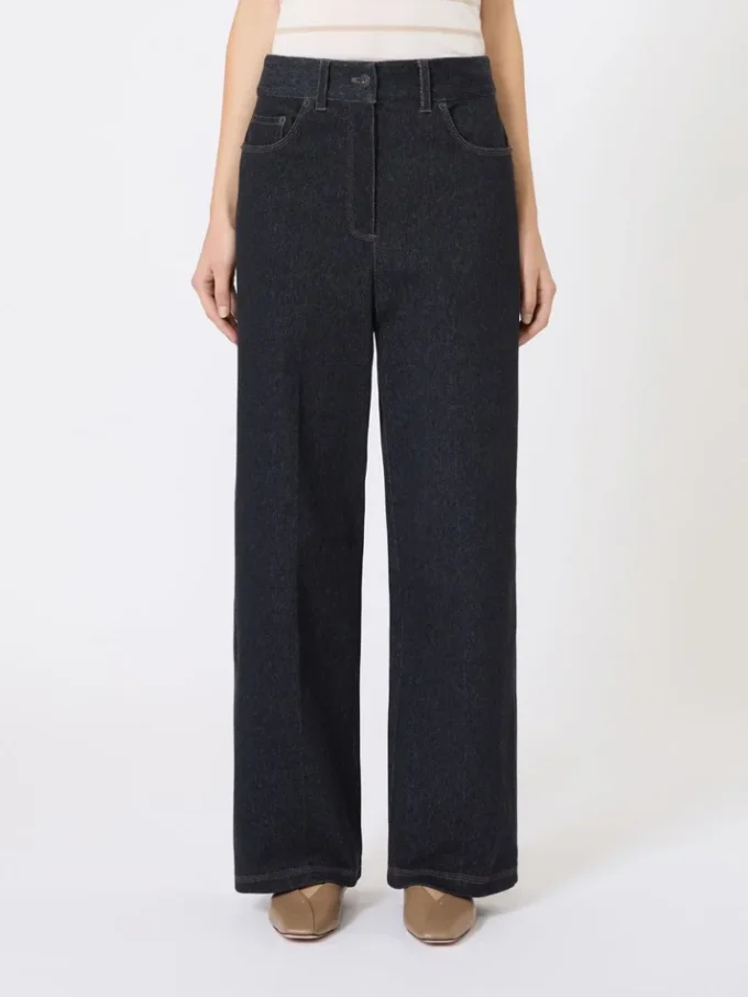 Jerseybukser med denim-effekt, ultramarin Jerseybukser med denim-effekt, ultramarin