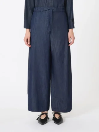Joggingbukser i denim, midnatsblå