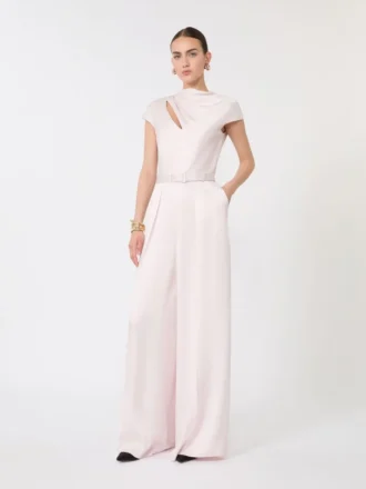 Jumpsuit i Envers-satin, lyserød