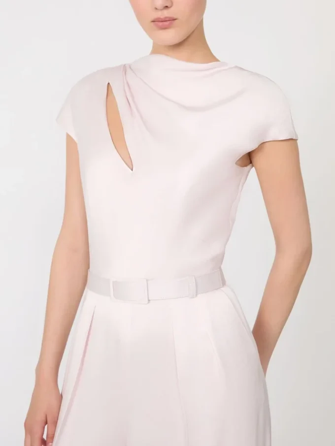 Jumpsuit i Envers-satin, lyserød Jumpsuit i Envers-satin, lyserød