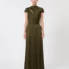 Jumpsuit i Envers-satin, mosgrøn Jumpsuit i Envers-satin, mosgrøn
