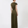 Jumpsuit i Envers-satin, mosgrøn Jumpsuit i Envers-satin, mosgrøn