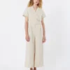 Jumpsuit i viskose og hør, Batavia, beige Jumpsuit i viskose og hør, Batavia, beige