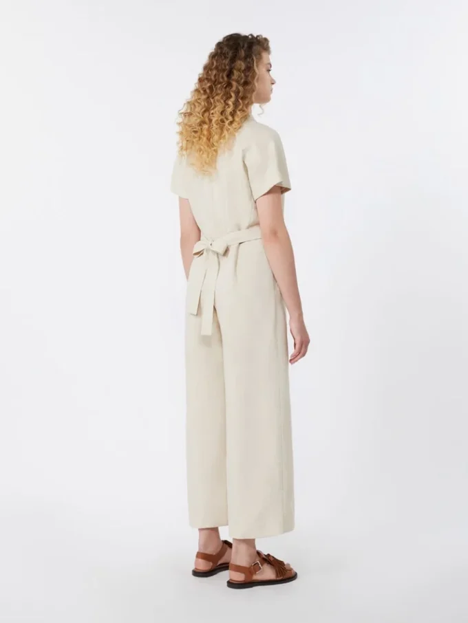 Jumpsuit i viskose og hør, Batavia, beige Jumpsuit i viskose og hør, Batavia, beige