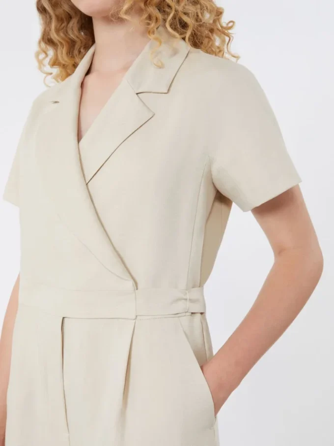 Jumpsuit i viskose og hør, Batavia, beige Jumpsuit i viskose og hør, Batavia, beige