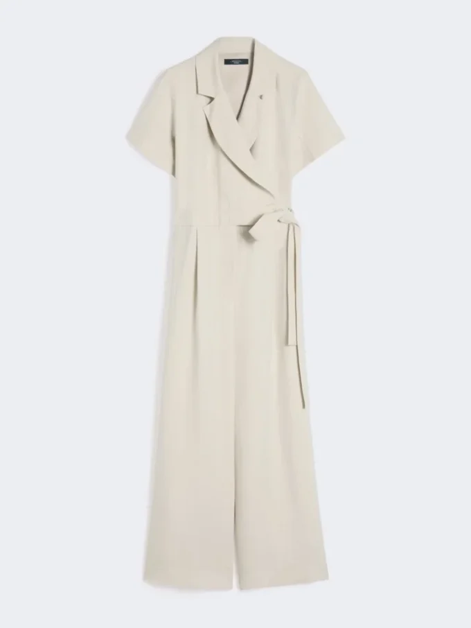 Jumpsuit i viskose og hør, Batavia, beige Jumpsuit i viskose og hør, Batavia, beige