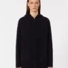 Kashmir-cardigan med hætte, ultramarin Kashmir-cardigan med hætte, ultramarin